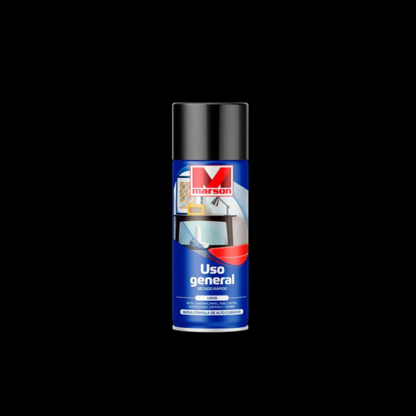 Pintura Spray MARSON Negro Brillante - USO GENERAL